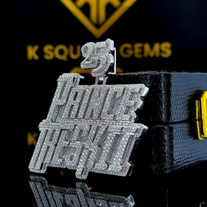 Pendentif lettre personnalisé, pendentif Logo personnalisé, pendentif numéro Hip Hop pour hommes, pendentif Moissanite, bijoux Ice Out Hip Hop, argent 925 - Product Image 2