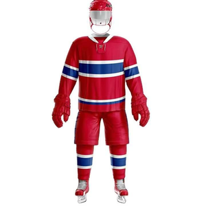 Tenue de hockey sur glace Performance Wear en tissu polyester respirant à mailles Tenue de hockey sur glace pour l'entraînement Haute résistance - Product Image 1