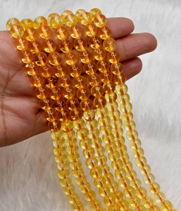 Perles rondes en pierre précieuse naturelle de qualité supérieure, citrine teinte, 8 mm, en vrac, Anshul Impex, prix de gros - Product Image 5