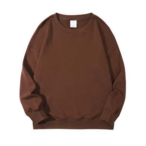 Personnalisé 100% français éponge coton sweat ras du cou surdimensionné goutte épaule pull pull blanc hommes à capuche et sweat-shirts - Product Image 3