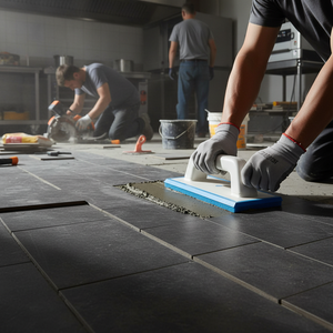 Spatola per Giunti a Doppio Profilo in Gomma Blu Morbida 100x248 mm Accessori per Pavimentazione - Product Image 2