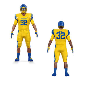 Ensemble d'uniformes de football américain personnalisés Tissu en maille respirant Kit de maillots de l'équipe pour jeunes et adultes - Product Image 4