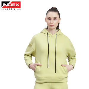 Sweat à capuche femme surdimensionné 100% coton pull avec logos personnalisés pour la mode hivernale - Product Image 4