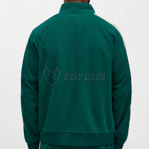 Ensemble de survêtement complet pour homme avec veste zippée et pantalon de jogging assorti, tenue d'entraînement athlétique légère - Product Image 3