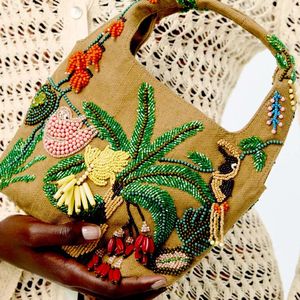 Usando bordado bolsos únicos mejor estilo bohemio bordado trabajo mano embrague monederos diseño elegante forro perla boda fiesta - Product Image 2