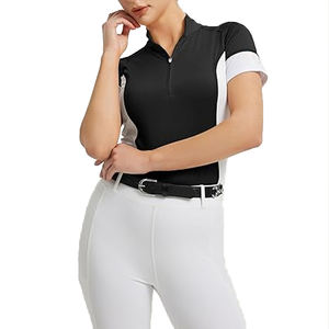Camiseta Deportiva de Manga Corta para Mujer, Cómoda, para Montar a Caballo, Ropa Deportiva Ecuestre - Product Image 3