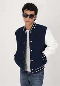 Veste universitaire en laine de haute qualité pour hommes Type de fermeture poches boutonnées Veste Bomber chaude Letterman College Baseball pour hommes - Product Image 5