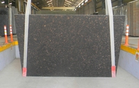 Dalles de granit brun clair, grandes dimensions, modernes, surface polie de qualité supérieure, comptoirs, revêtements de sol, murs, haute résistance, durables, pour villas, garantie 2 ans, 3D
