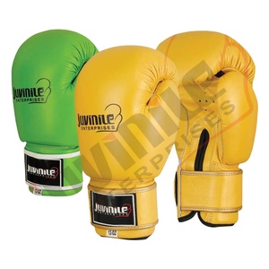 ผู้ผลิต OEM มืออาชีพ ขายส่ง ถุงมือชกมวยหนังแท้ ระบายความชื้น กันน้ำ สำหรับฝึกซ้อม แบบติดตีนตุ๊กแก - Product Image 1