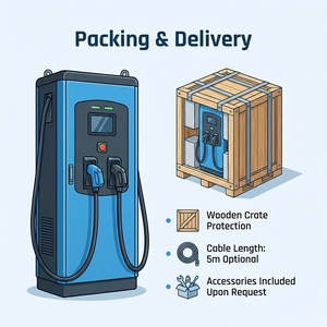 Chargeur rapide DC intégré 240 kW pour véhicules électriques OEM/ODM, borne de recharge GBT CHAdeMO CCS, station de charge automatique, prix fabricant, à vendre - Product Image 5