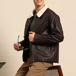 Veste en cuir pour homme de style streetwear de qualité supérieure, nouvelle arrivée, imperméable, lourde, service OEM - Product Image 2