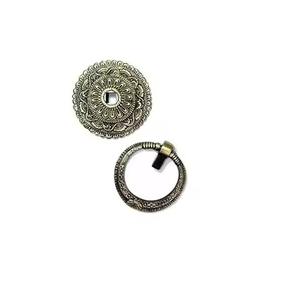 Heurtoir de porte en métal élégant finition antique européenne design moderne de luxe fait à la main écologique durable anneau poignée avant Diwali - Product Image 2