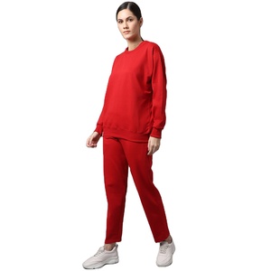OEM ODM 2025 Survêtement en coton de haute qualité pour femmes Nouvelle arrivée Vêtements de fitness d'hiver Confortable Maternité Costume à motif solide - Product Image 4