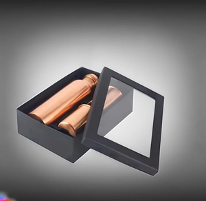 Copper Water Bottle with <b>Insulated</b> Customized Glass Set High Quality Custom Design Copper Water Bottle with 2 <b>Tumbler</b> Set - Product Image 1