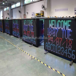 บอร์ดข้อความแบบแปรผันสำหรับติดบนยานพาหนะทางหลวงป้ายไฟ LED แบบดิจิตอลสีเต็มรูปแบบ - Product Image 6