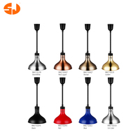 Couleur cuivre rouge restauration lampe chauffante rétractable cuisine plafond chauffe-aliments préservation de la lumière pour Buffet hôtel Restaurant