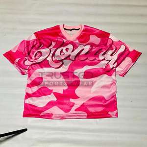 ผู้ผลิตเสื้อตาข่ายอเมริกันฟุตบอลสำหรับวันแข่งขัน ระบายอากาศได้ดี ขายส่งแบบ OEM ปรับแต่งได้ แขนสั้น คุณภาพสูง - Product Image 2