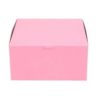 Boîtes d'emballage de gâteau rose personnalisées de qualité alimentaire recyclables imprimées personnalisées à transporter