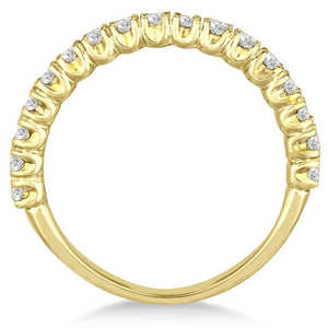 Anillo Apilable de Oro Amarillo de 14k con Diamantes Engastados en Media Eternidad de 0.75ct - Product Image 1