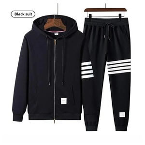 2025 moda europea y americana bordado Diseño hombres ropa conjunto Y2k calle Harajuku gótico suelto pareja casual chándal - Product Image 2