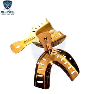 Plateaux d'empreinte dentaire en acier inoxydable autoclavables, instruments professionnels réutilisables perforés pour la dentisterie - Product Image 5