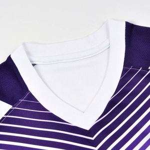 ชุดเสื้อฟุตบอลคอวีแขนสั้นสำหรับทุกเพศ, ชุดเสื้อฟุตบอลผ้าโพลีเอสเตอร์ระบายอากาศได้ดี - Product Image 2