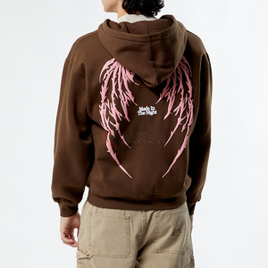 Venta al por mayor sudadera de gran tamaño Hombres 500GSM Peso pesado French Terry Drop Shoulder Pullover Custom Logo Print - Product Image 4