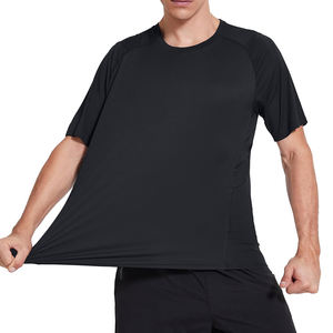 Tissu Premium hommes T-shirt haute qualité sonnerie produit personnalisé blanc col rond tissu extensible T-shirt pour hommes - Product Image 3