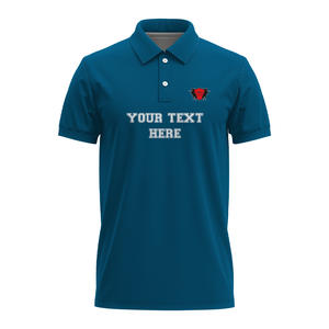 Polo de hombre de algodón 100% al por mayor, de secado rápido y transpirable, logotipo bordado personalizado, impresión lisa de punto de 200g - Product Image 2