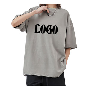 เสื้อยืดผู้ชายทรงโอเวอร์ไซส์100% กางเกงผ้าฝ้ายบ็อกซี่ครอป DTG พิมพ์ลายการ์ตูน - Product Image 3