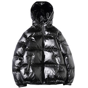 Veste bouffante à la mode pour hommes Offre Spéciale pour l'hiver tissu imperméable fermeture à glissière coton remplissage doudoune - Product Image 1