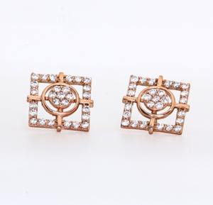 Aros Huggie de Oro Sólido de 14K con Aguamarina y Delicados Diamantes Blancos Cultivados en Laboratorio o Naturales, Joyería de Boda, Regalo para Ella - Product Image 1