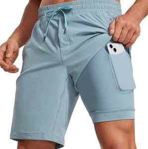 Pantalon de gymnastique en polyester respirant à double épaisseur Short de gymnastique personnalisé Short de gymnastique de haute qualité - Product Image 1