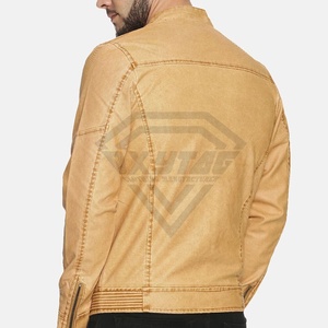 Chaqueta de cuero para hombre de alta venta Material ecológico con cuello alto Nuevo diseño Tela cómoda transpirable para el invierno - Product Image 4