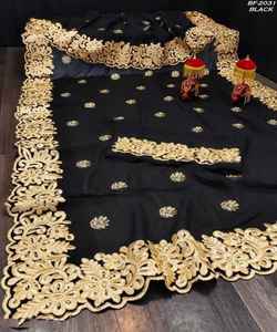 Sari en soie Kanchipuram, vêtements de fête, mariage indien, dernier modèle de sari en soie de coton Banarasi avec blouse, vêtements pour femmes, grossiste en vêtements - Product Image 1