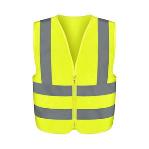 Custom Color <b>Reflective</b> Construction Vest Polyester Work Wear Safety Vest with Pockets and <b>Reflective</b> <b>Tape</b> - Product Image 4