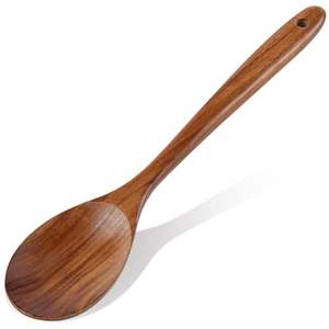 <b>COOKWARE</b> Natural Teak Or Acacia Wooden <b>Kitchen</b> Utensils With Spoon Rest Wooden Cooking Spoons and Utensils Holder - Product Image 4