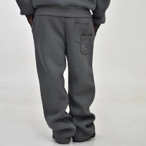 Pantalon de survêtement évasé épais et écologique pantalon baggy de jogging avec logo personnalisé en coton jambe large streetwear unisexe OEM - Product Image 6