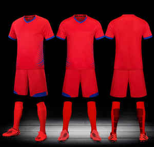 Prêt à Expédier Uniformes de Football en Maille Chemises Maillots de Football Ensembles pour Team Scrimmage Short de Sport à Séchage Rapide Logo Personnalisé - Product Image 6