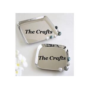 Plateau de service en fer au design magnifique, qualité supérieure, lot de 3 tailles différentes, plateau à nourriture pour occasions spéciales - Product Image 4