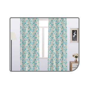 Polyester tissé magnifiquement imprimé pétales vibrants Design salon rideaux décoratifs fabricant en gros - Product Image 5