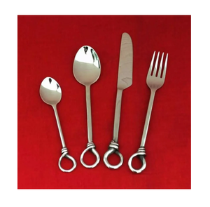 Ensemble de couverts en acier inoxydable forgé à la main avec un nouveau design exportateur de couverts en métal poli à la main - Product Image 1