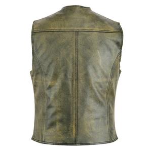 2025 classique gilet en cuir de vachette OEM décontracté hiver motard Fit respirant avec marque personnalisée et marque privée en gros - Product Image 6
