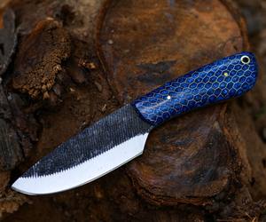 Couteau à lame fixe en acier à râpe de 8 pouces, fait à la main, qualité industrielle, pointe tombante, fourreau en cuir pour bois et crêpes, OEM, lame pleine, bushcraft, chasse - Product Image 5