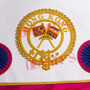 Tablier de robe complète provinciale de marque avec insigne meilleur matériel tablier de régalia maçonnique avec ceinture à boucle - Product Image 4