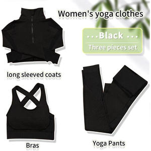 ชุดวอร์มเล่นยิมระบายอากาศน้ำหนักเบาสำหรับผู้หญิงชุดออกกำลังกายเล่นโยคะแบบลำลองแห้งเร็วออกแบบโลโก้ได้ตามต้องการ - Product Image 4