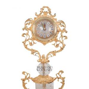 Koninklijke Uurwerk Sierlijke Massief Messing Tafelklok - Product Image 5