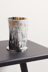 Tasse en corne naturelle fabriquée à la main sculptée Viking corne à boire tasse poignée mariages noël 200ml/14oz Offre Spéciale moderne médiéval - Product Image 5