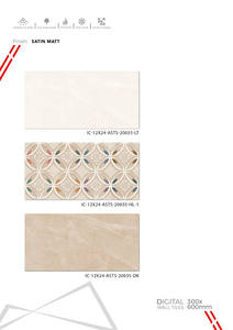 Azulejos de cerámica de alta demanda de 300x600 mm para paredes de baño y cocina, con acabado brillante, mate o con efecto de azúcar tallado, para mercados de exportación. - Product Image 3