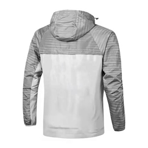 Custom Print Sublimation Lightweight Packable Windbreaker Gym Apparel Supplier Hooded Track Jacket Windproof Running Tracksuit - Product Image 2